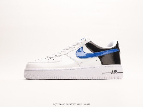Nike WMNS Air Force 1′07whiteNOBLE Classic Low -Bangs Leisure Sneakers use hard lychee patterned beef leather noodles material upper Style:DQ7570-400