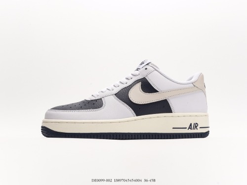 Nike by you Air FORCE 1 '07 Low Retro SP Low -gang classic versatile sports sneakers  Leather White Navy Blue San Francisco  Style:DE0099-002