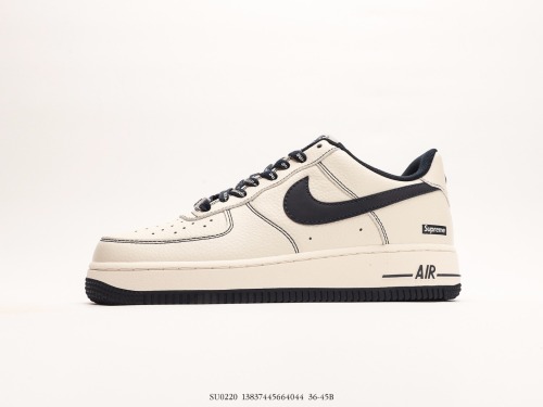 Nike Air Force 1 '07 Supreme joint Low -top leisure board shoes rice blue Style:SU0220-005