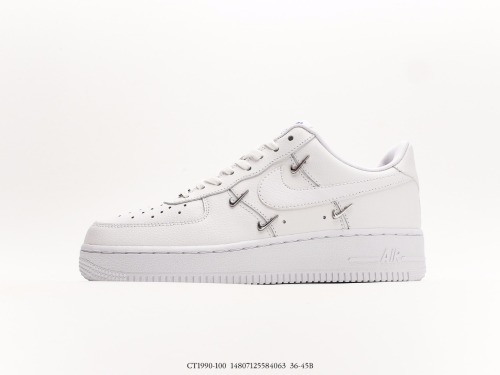 Nike Air Force 1 '07 lxchrome luxe four -hook white blue official synchronization Air Force1 Low'07  Hyuna Four Hook  Style:CT1990-100