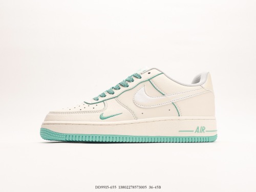 Nike Air Force 1 '07 Low QSSAIL WhiteMint Blue Swoosh Classic Low -Bringing Rapid Sneezing Sneakers  Leather Beat Mint Blue Belo Light Hook  Style:DD9915-655