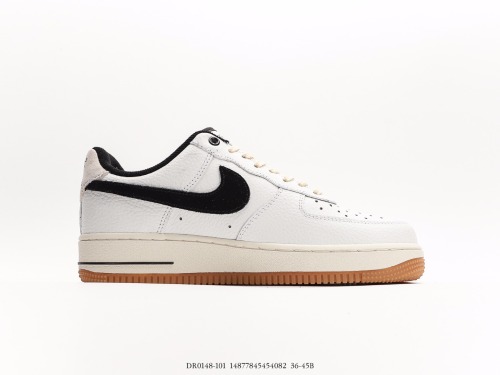 Nike Air Force 1 '07 Low Command Force Classic Low Board Board Board Shoes Couples Sports Shoes Sports Men's Shoes and Women's Shoes  Leather White Black Light Gray Gum  Style:DR0148-101