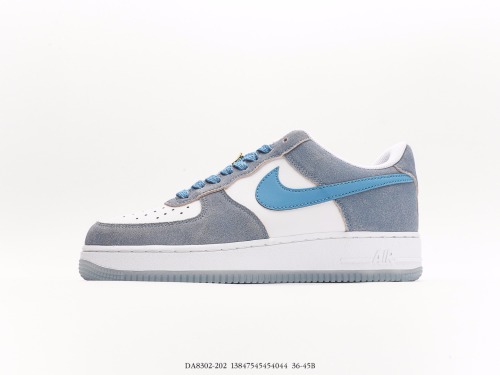 Nike Air Force 1 '07 LV8FIRST USESPACEBLUEWHITE Classic Low Low -Bannia Casual Sneakers  Space Blue White Block  Style:DA8302-202