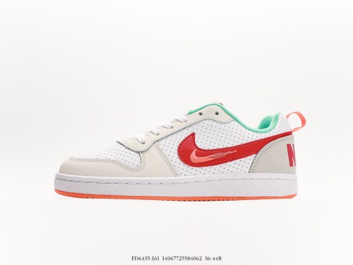 Nike Court Borough Low 2 White Orange Red Exclusive full -layer version of the original data exclusive private model Low, Low -end breathable casual sneakers Style:FD6435-161