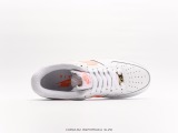 Nike by you Air FORce 1 '07 Low Retro SP Low -top classic versatile sports sneakers  leather white orange grades  Style:CO3363-362