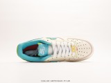 Nike Air Force 1 '07 Low casual board shoes  blue, yelLow and red stitching  Style:FJ4614-100