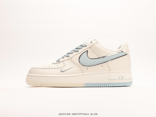Nike Air Force 1 Low rice white cloth surface Low -end leisure sneakers Style:JJ0253-008