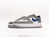 Nike Air Force 1 Low  Gray Blue Orange suede  Low -end leisure sneakers Style:CQ5059-103