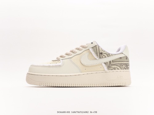 Nike Air Force 1 ReactCoconut Milk Low Classic versatile leisure sneakers  deconstruction and stitching  uses beef device cardiac and rear transparent TPU grid to cover the upper material material Style:DO6680-001