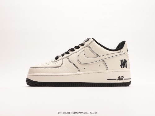 Undefeated x nike Air Force 1 '07 Low Mi White Black Low Casual Sneakers Style:UN1988-111