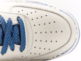 Uninterrupt X Air Force 1 Low QSMore Than____ Classic versatile casual sneakers  White Treasure Blue Signature Through Caddy 3M  Style:QA1127-811