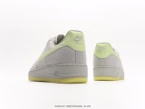 Nike Air Force 1 '07 LV8GReenNOCTILUCOU classic Low -end leisure sneakers  canvas gray fluorescent green luminous  Style:315122-107