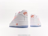 Nike by you Air FORce 1 '07 Low Retro SP Low -top classic versatile sports sneakers  leather white orange grades  Style:CO3363-362