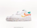 Nike Air Force 1 '07 Low GSMULTI-COLORMULTI-SWOOSH classic Low-top casual sneakers  Bunny Year White Orange Three Hooks  Style:FD4626-181