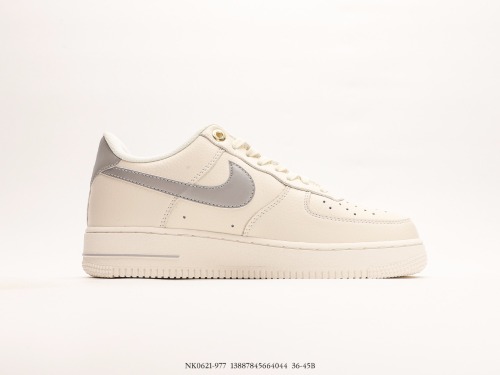 Nike Air Force 1 '07NAI-Kebeigesilver Grey classic Low-end leisure sneakers  naike rice silver gray hook  Style:Nike0621-977