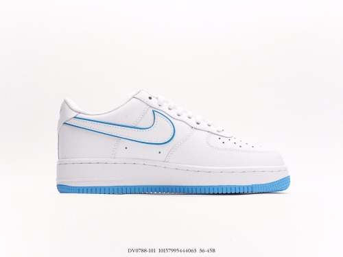 Nike Air Force 1 Low 07  Leather White Beida Blue Hook  Style:DV0788-101