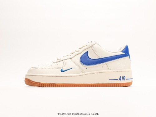 Nike Air Force 1 Low 40th Anniversary Gel White Blue Low Low Body Leisure Sneakers Style:WA0531-302