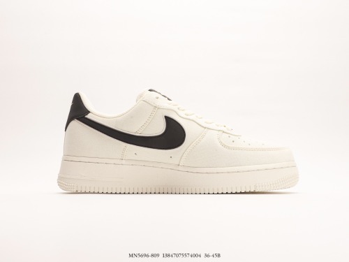 Nike Air Force 1’07 Low QSSAILBLACKOLD classic Low -top leisure sneakers  canvas rice white black gold mini double hook  Style:MN5696-809