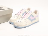 Nike Air Force 1 Low light blue light powder hook Low -top leisure sneakers Style:DB3301-222