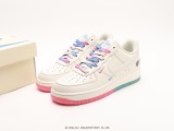 Nike Air Force 1 Low '07 Miami City Limited Low Low Casual Board Shoes  Rice White Pink Blue Gradient  Style:KU0902-112