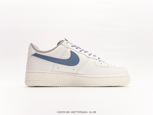 Nike Air Force 1’07 Low GSWHITELNIKE LAVENDER Classic Low -Gangs Leisure Sneakers  Leather rice white light lavender blue  Style:CQ5059-108