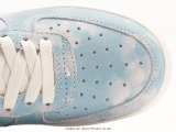 Nike Air Force 1 '07 Lowblue Suede classic Low -end leisure sneakers  flip the hair and dye blue sky and white clouds  Style:FD0883-400