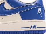 Nike Air Force 1 '07 Low TS small hook Low -top casual board shoes  rice white blue  Style:IO5636-666