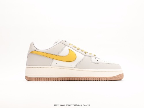 Nike Air Force 1 Low Gray YelLow Low Gangs Rapid Casual Sneakers Style:HX123-006