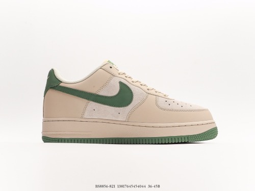 Louis Vuitton x Nike Air Force 1 07 LV8 Beige Whitegreen LV classic wild casual sneakers  leather sand rice green LV print  Style:BS8856-821