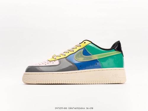 UNDEFEATED X NIKE Air FORCE 1’07 Low SpceleStine Blue Classic Low Low -Banner Sneaked Sneakers  Co -branded Color Color Color Style:DV5255-001