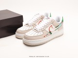 Nike Air Force 1’07 Low  All Petals United  Series Classic Low Gang Low Global Leisure Sneakers  Gray Embroidered Rose Color  Style:FN8924-111