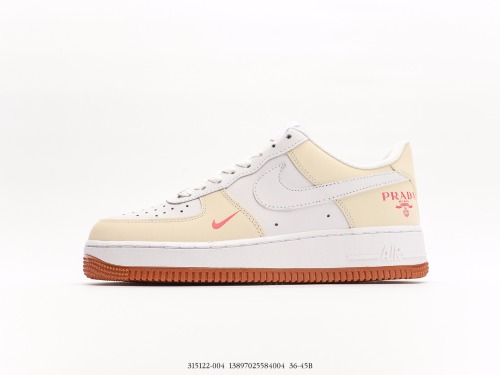 Nike Air Force 1 '07 Lv8 white and green  3M reflective shoelaces  three -dimensional hook high -top sports casual board shoes Style:315122-004