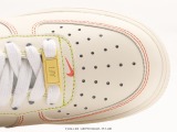 Nike Air Force 1 '07 Low casual board shoes  blue, yelLow and red stitching  Style:FJ4614-100