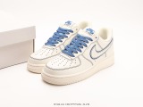 Nike Air Force 1 '07 Lowmilk Whiteblue Classic Low Gangs Leisure Sneakers  Leather Rice White Blue Blue Car Line  Style:315122-404