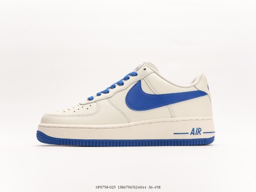 Nike Air Force 1 '07 Low casual board shoes  Mi White Blue Blue  Style:SP0758-025