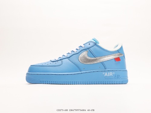 OW X Nike Air Force 1 MCA Blue Art Museum joint Low -top sneakers Style:CI1173-400