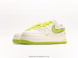 Nike Air Force 1’07 Lowwhiteapple Greensilver classic Low -top leisure sneakers  leather rice white apple green hook  Style:BM1996-088