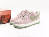 Akira × Nike Air FORCE 1 Low ’07 Mint Powder suede is full of star color scheme Low -top casual board shoes Style:DD9969-065