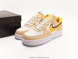 Nike Air Force 1 Low 07 Lv8 Emb  82 Double Swoosh YelLow  Style:DX6065-171