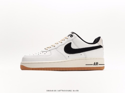 Nike Air Force 1 '07 Low Command Force Classic Low Board Board Board Shoes Couples Sports Shoes Sports Men's Shoes and Women's Shoes  Leather White Black Light Gray Gum  Style:DR0148-101