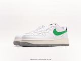 Nike Air Force 1’07 Lowwhite Malachite Classic Low Gangs Leisure Sneakers  Leather White Black Green Hook  Style:DR8593-100