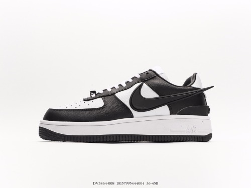 Ambush x nike Air Force 1 '07 Low PHANTOM co -branded black and white Low -top casual board shoes swoosh Style:DV3464-008