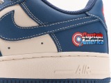  Captain America  ​​X Nike Air Force 1 07 Lv8captain American classic versatile casual sneakers  American team blue rice red  Style:BS9055-804