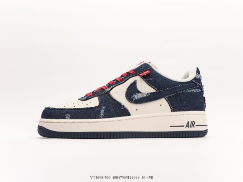 Levi's × Nike Air FORCE 1 Low Leevez joint denim stitching Low -top casual board shoes Style:VT5698-569