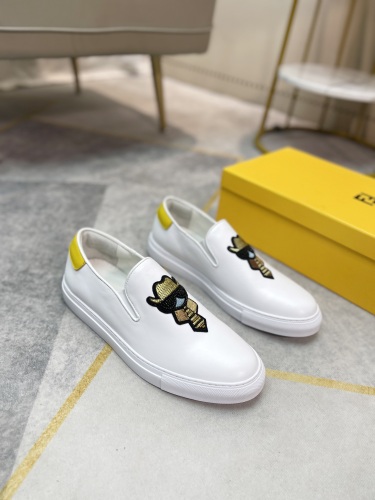 Fendi low -top casual shoes