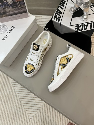 Versace2023 Men's high -top casual shoes