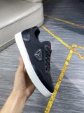Prada men's casual shoes low -top shoes side triangle decoration