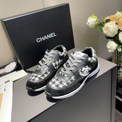 CHANEL autumn and winter rough flower hair woolen couple sports shoes