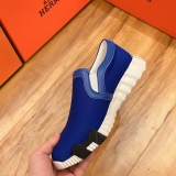 Hermes new series of breathable canvas sleeve sneakers