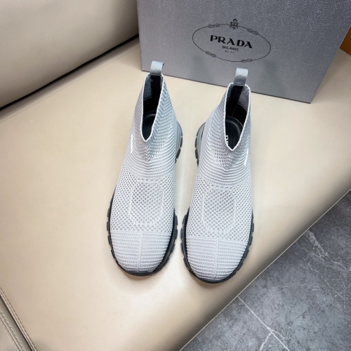Prada high -quality men's thick bottom sports shoes